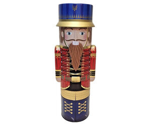 Christmas Tin Nutcracker Soldier Harry London Chocolate/Candy Container 12"
